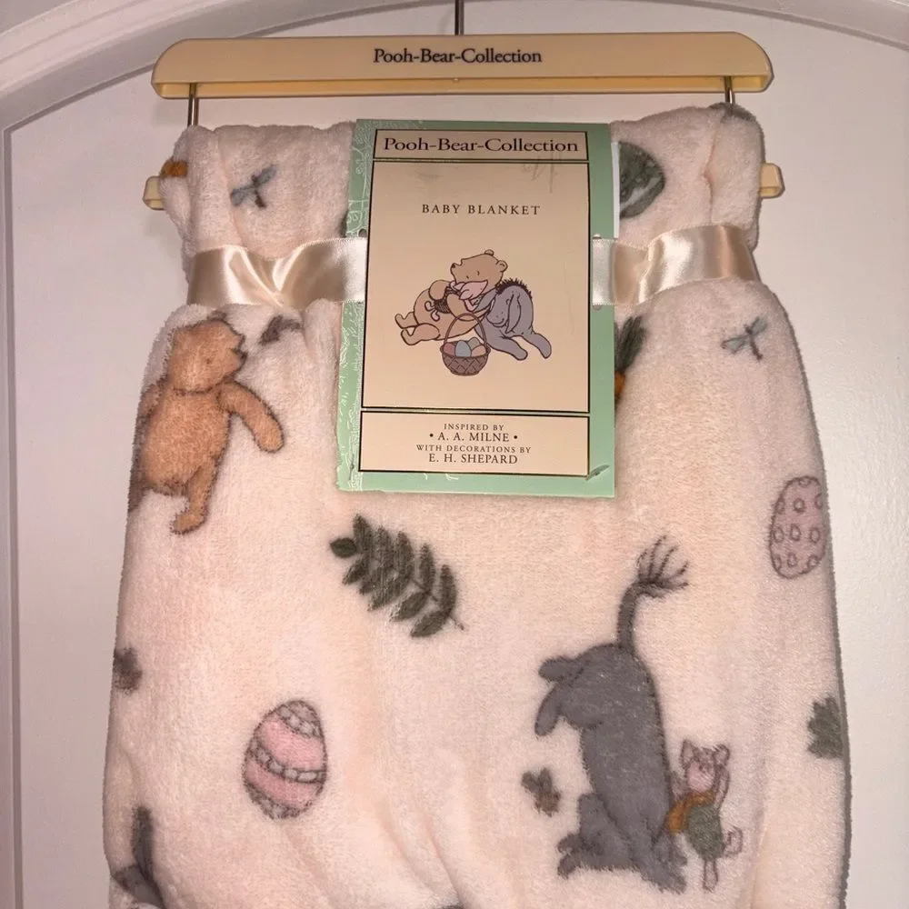 Pooh Bear Collection Easter Themed Baby Blanket‎ 30x40